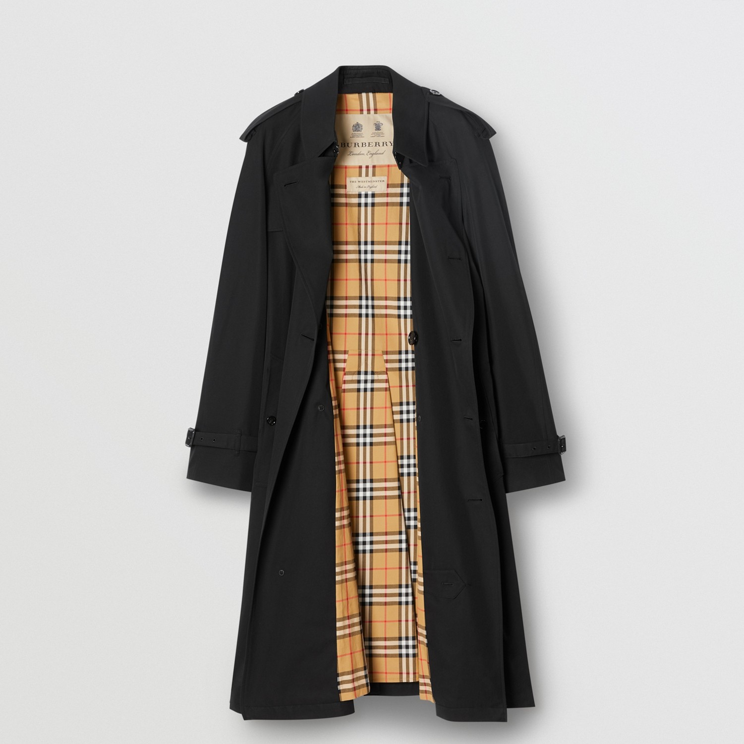 The Westminster - Trench coat Heritage (Preto) - Homens | Burberry® oficial