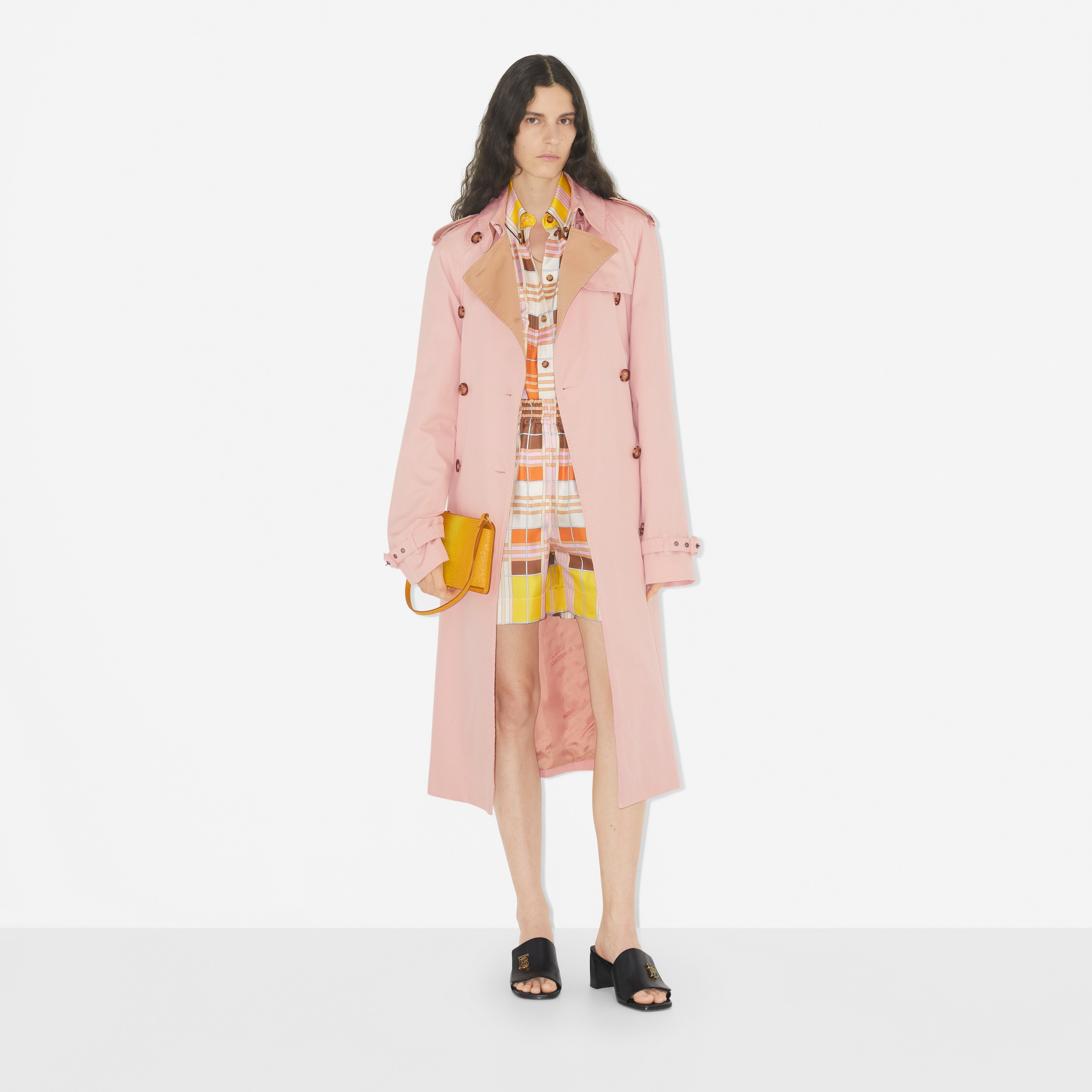 Cotton Gabardine Trench Coat in Sorbet Pink - Women | Burberry® Official - 2