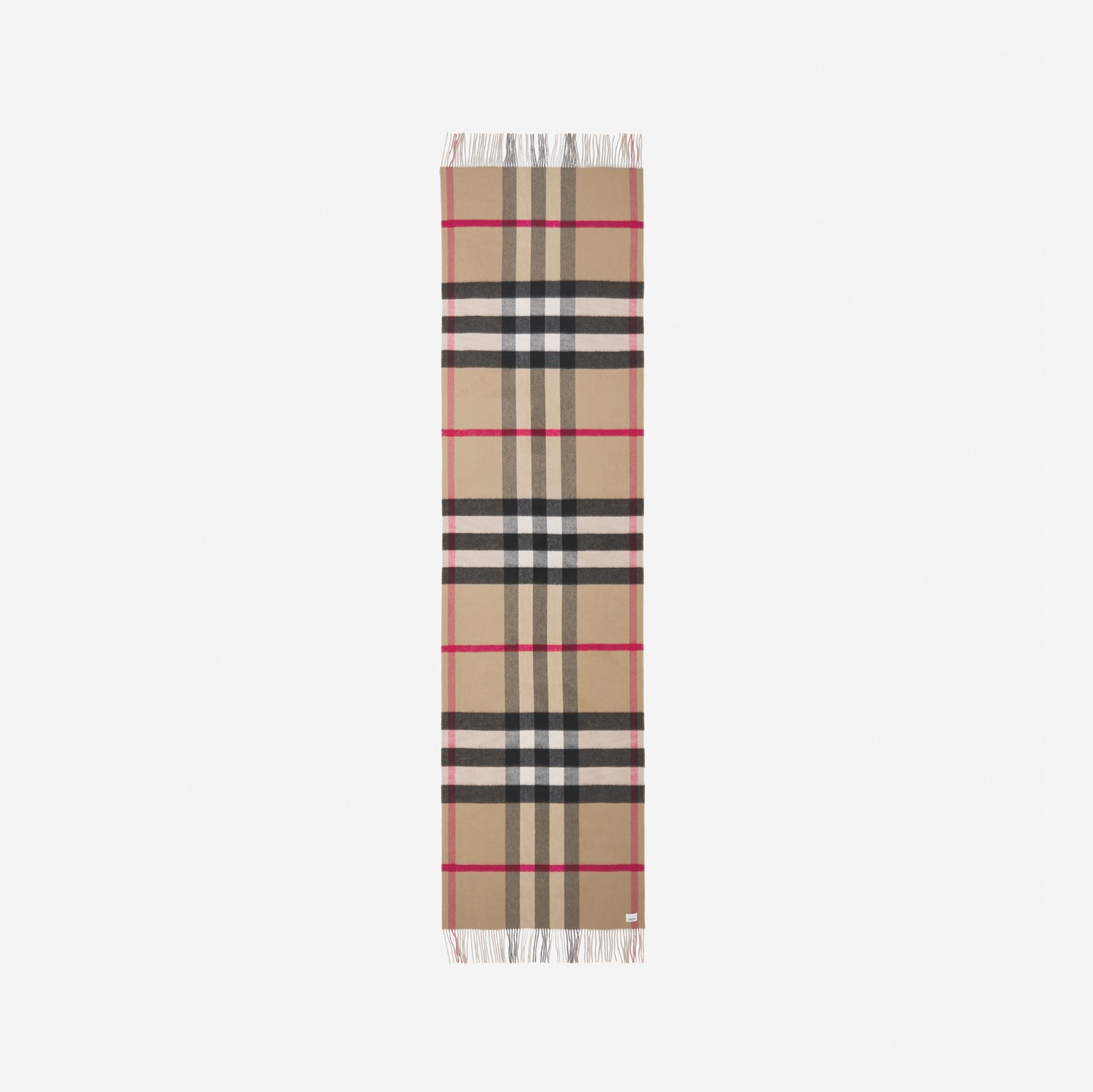 Reversible Check Cashmere Oversized Scarf in Archive Beige | Burberry® Official
