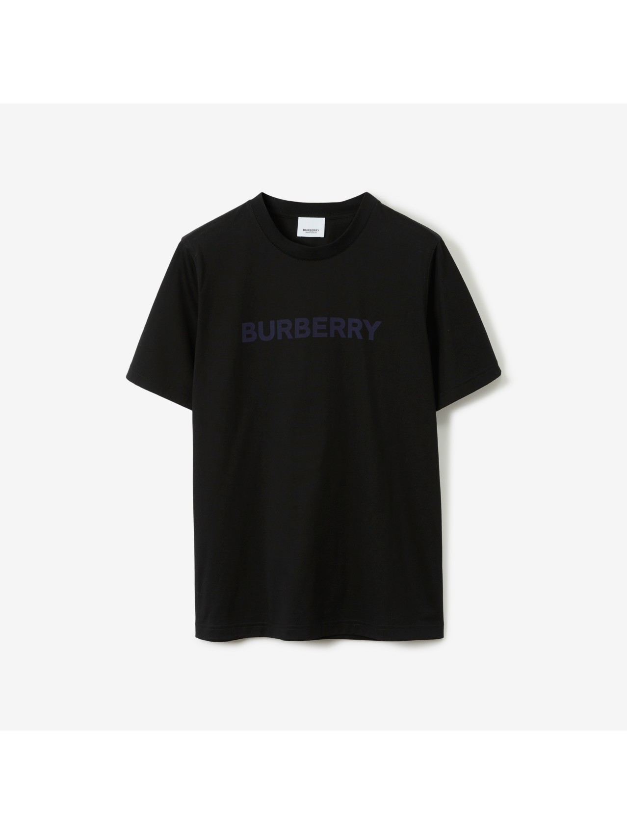 Logo Print Cotton T-shirt in Black - Women | Burberry® Official