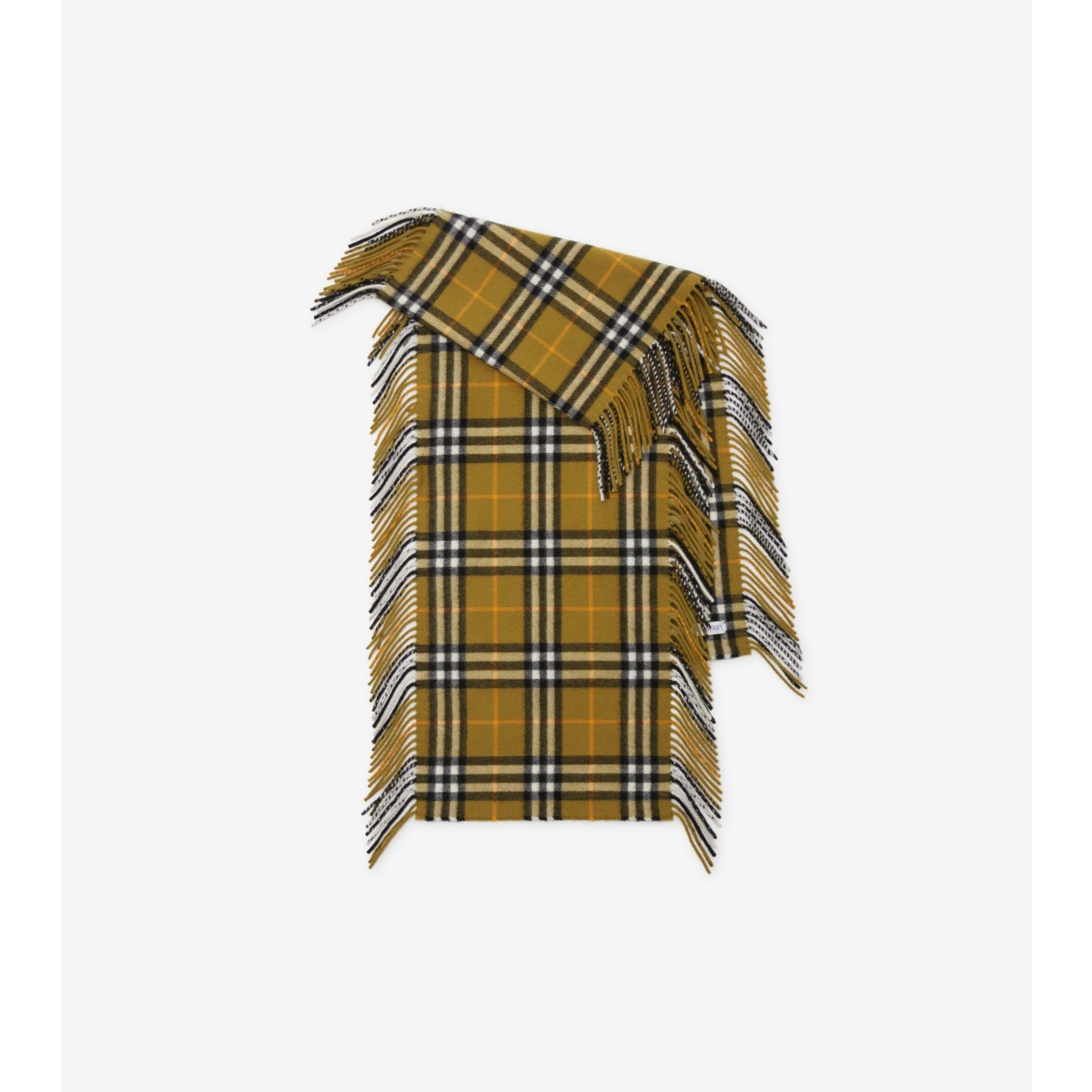 Shop Burberry Check Cashmere Happy Scarf In Oxide