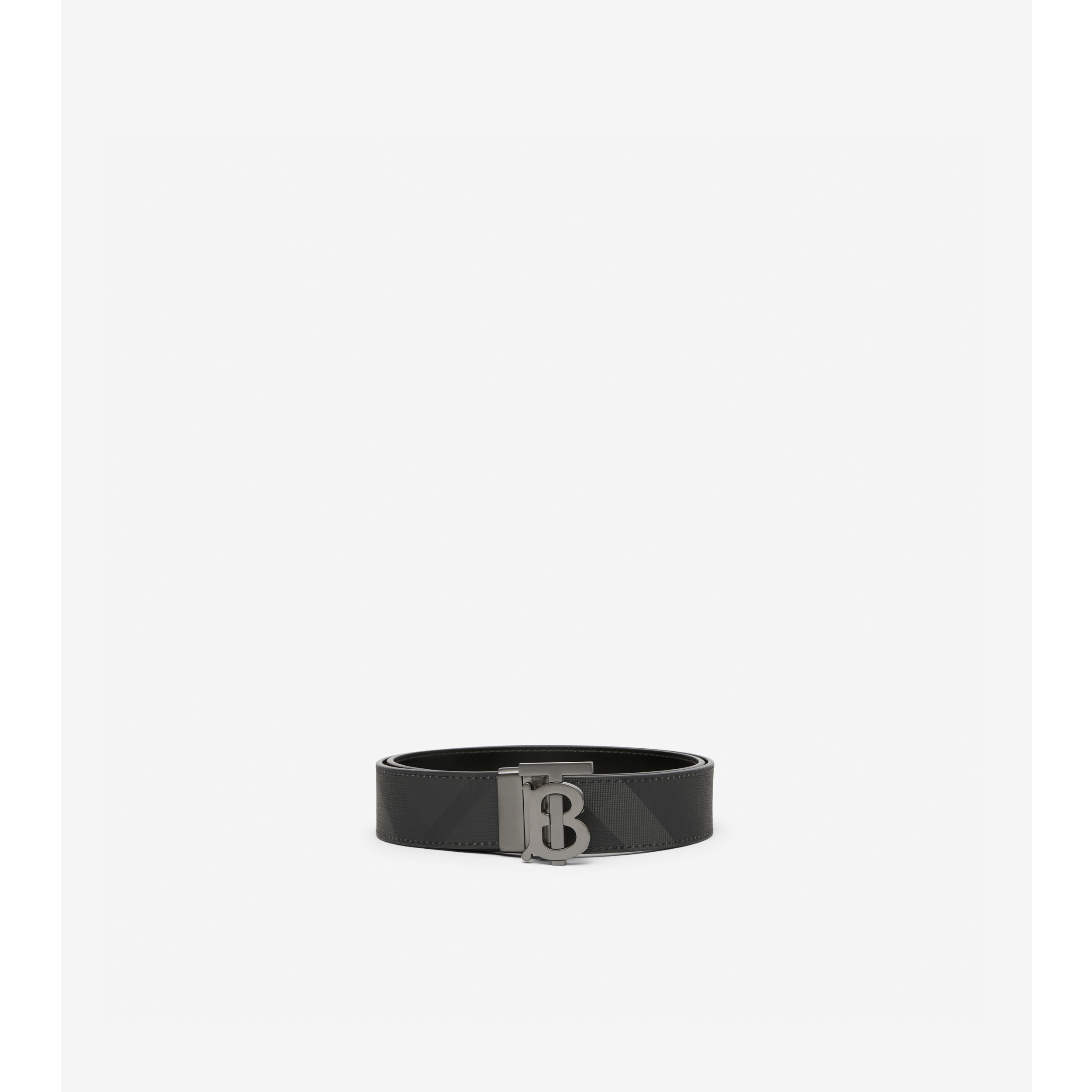 Shop Burberry Reversible Monogram Motif Leather Belt