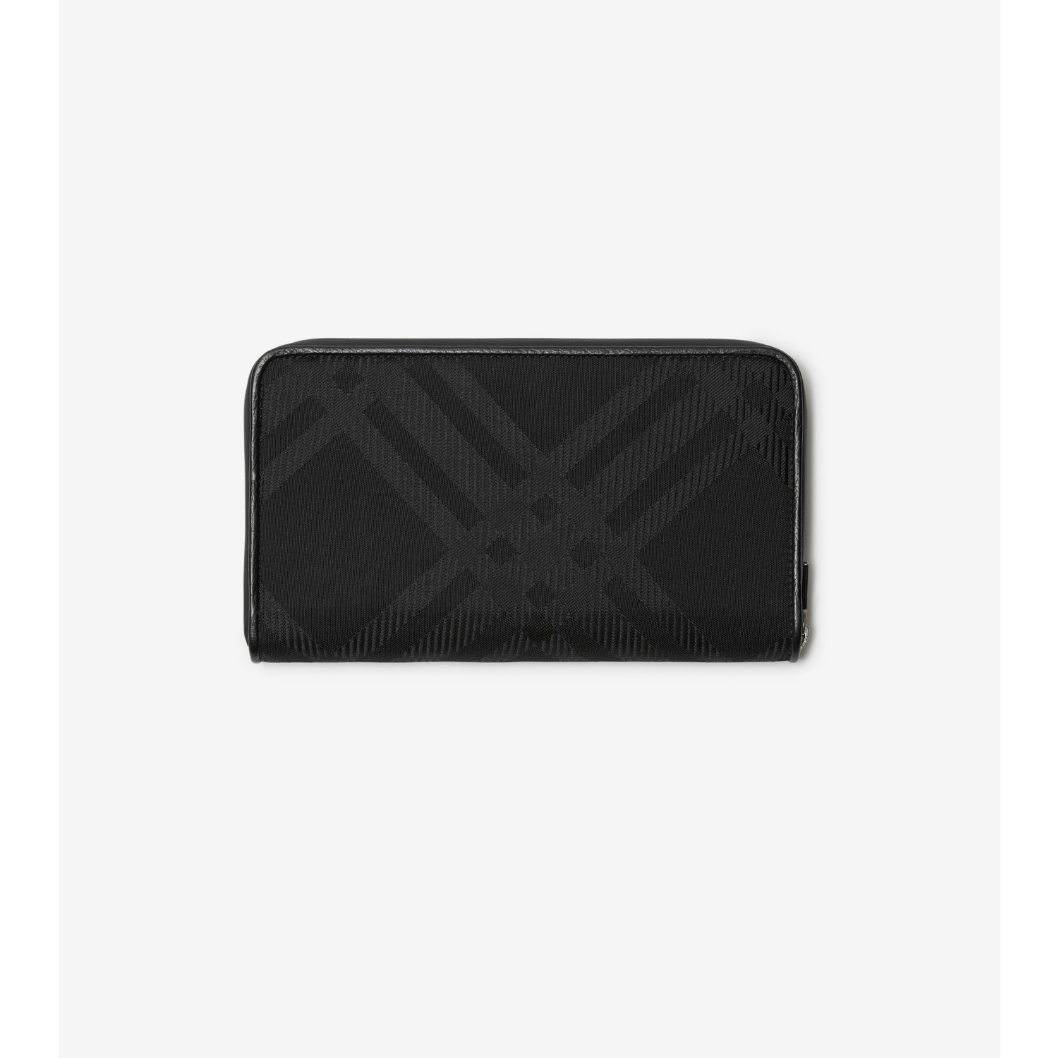 Large Check Jacquard Zip Wallet