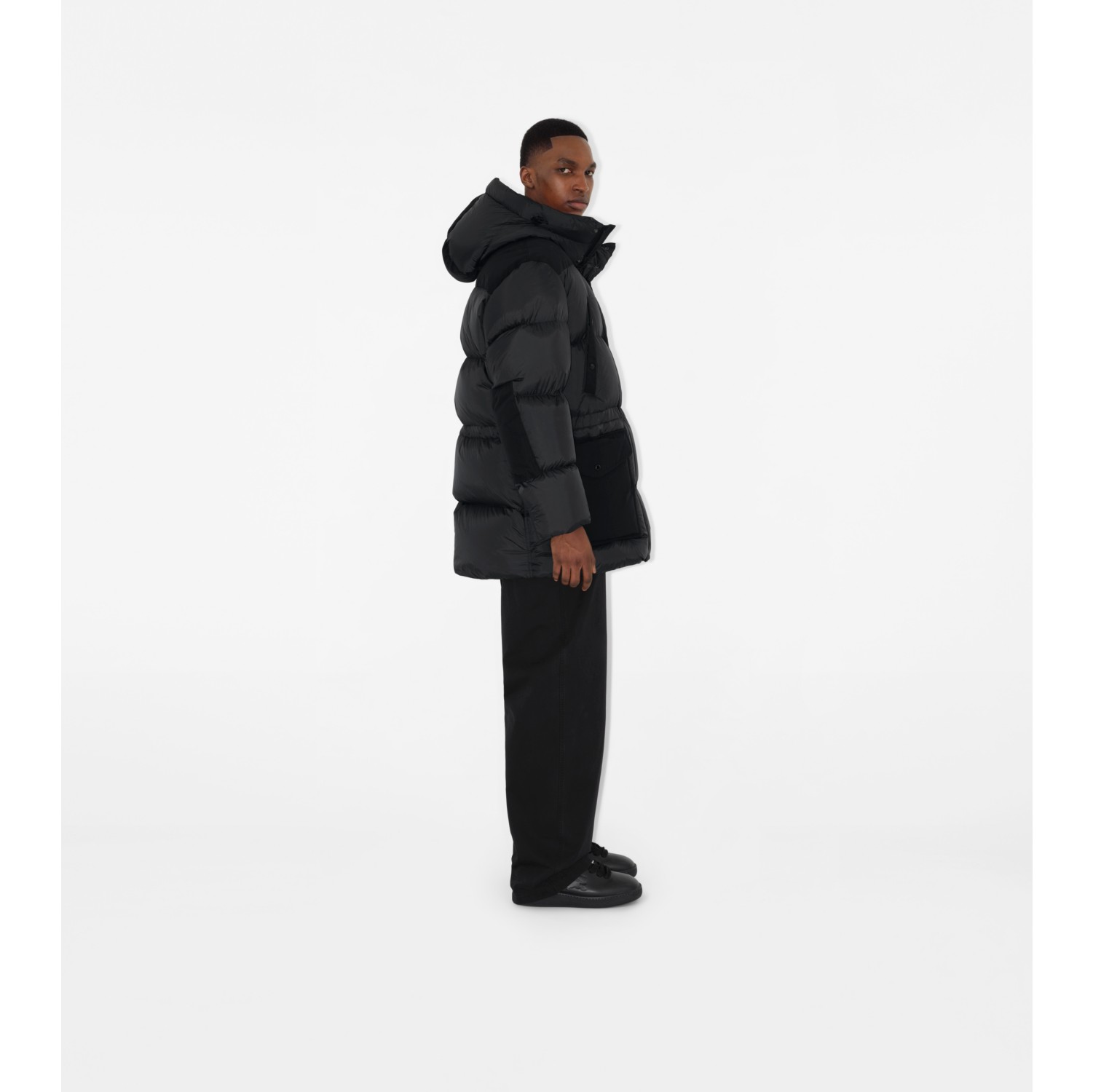 Nylon Puffer Coat