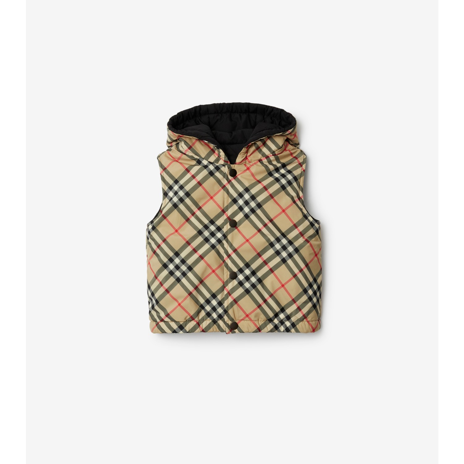 リバーシブル チェックジレ (アーカイブベージュ) | Burberry®公式サイト