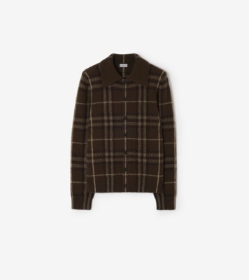 Burberry チェック カシミアカーディガン (セピアブラウン) - メンズ | Burberry®公式サイト