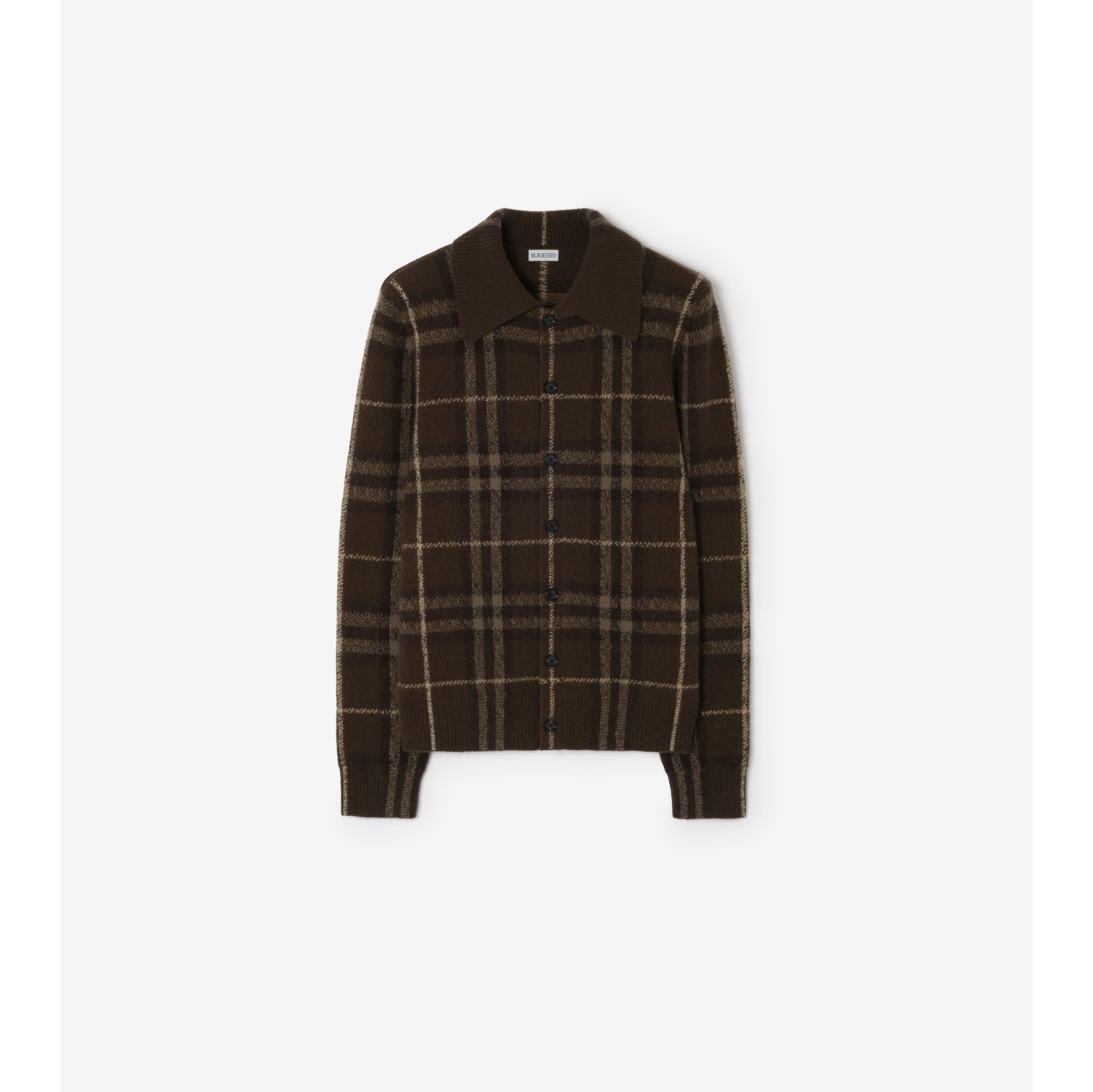 Check Cashmere Cardigan
