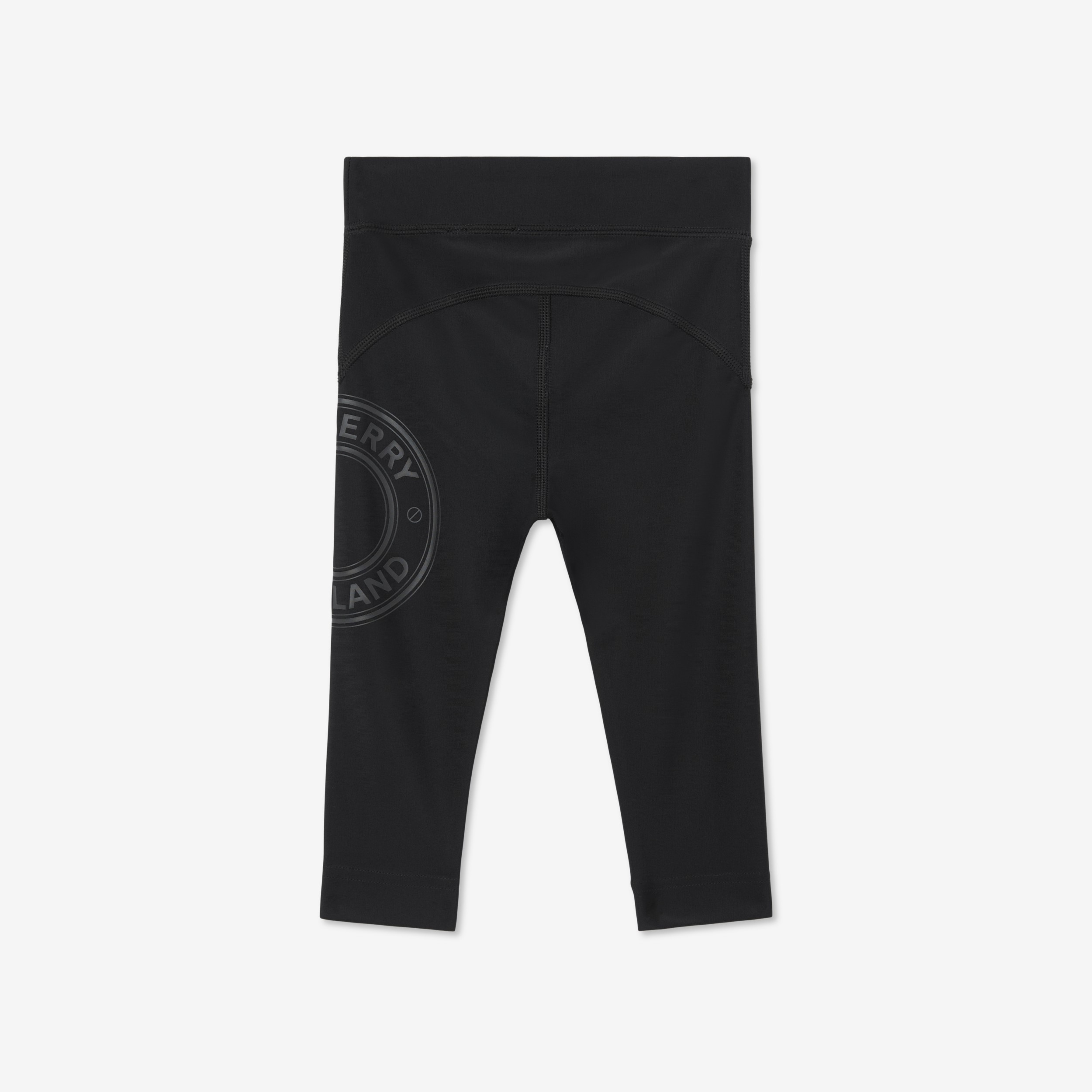 Logo Graphic Stretch Jersey Leggings in Black - Children | Burberry® Official - 2