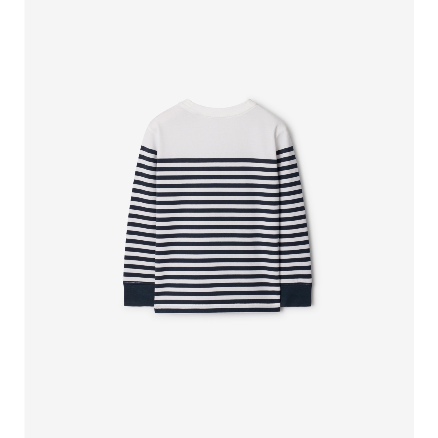 Long-sleeve Logo Stripe​ Cotton Top