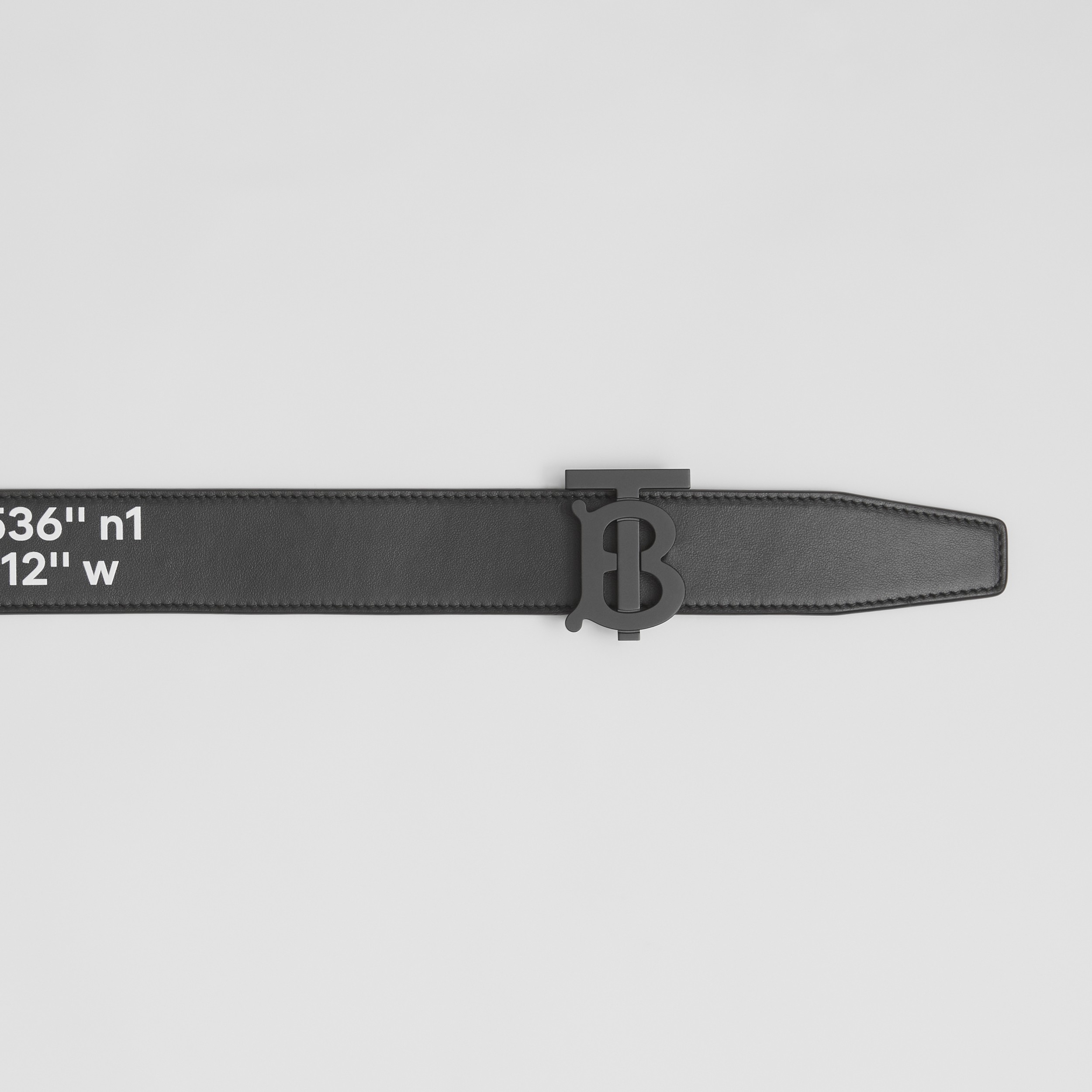 Coordinates Print Leather Belt - Online Exclusive in Black - Men | Burberry® Official - 2