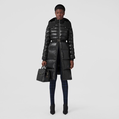knee length puffa coat