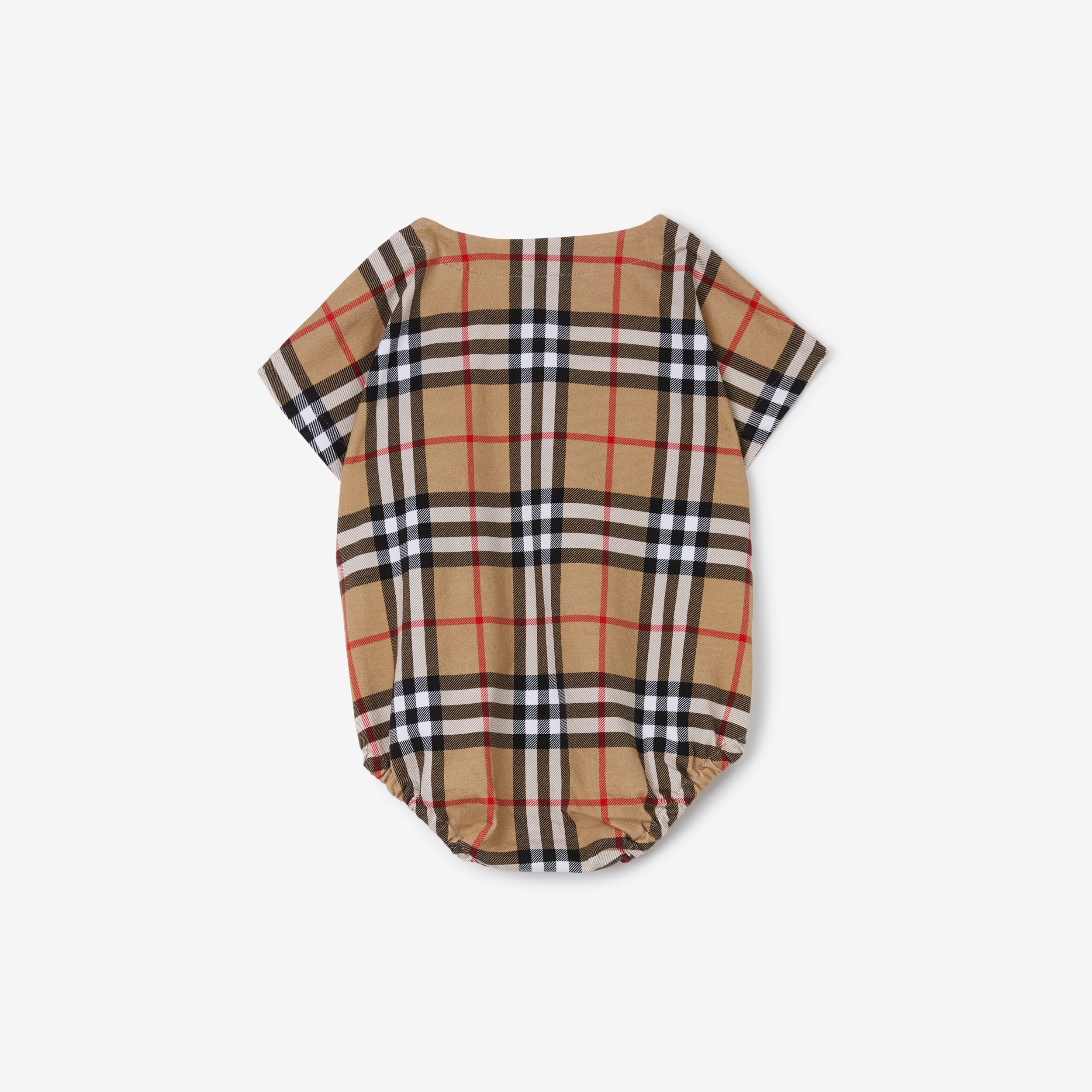 Check Two-piece Baby Gift Set in Archive Beige - Children | Burberry® Official - 3