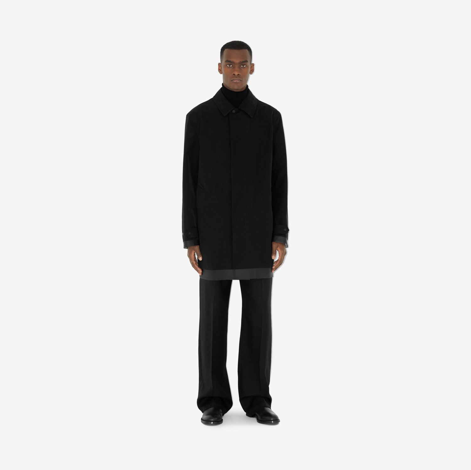 Paletot en nylon contrecollé (Noir) - Homme | Site officiel Burberry®