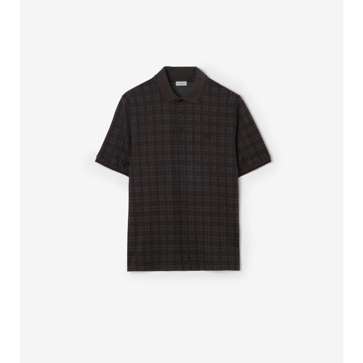  Check Cotton Blend Polo Shirt