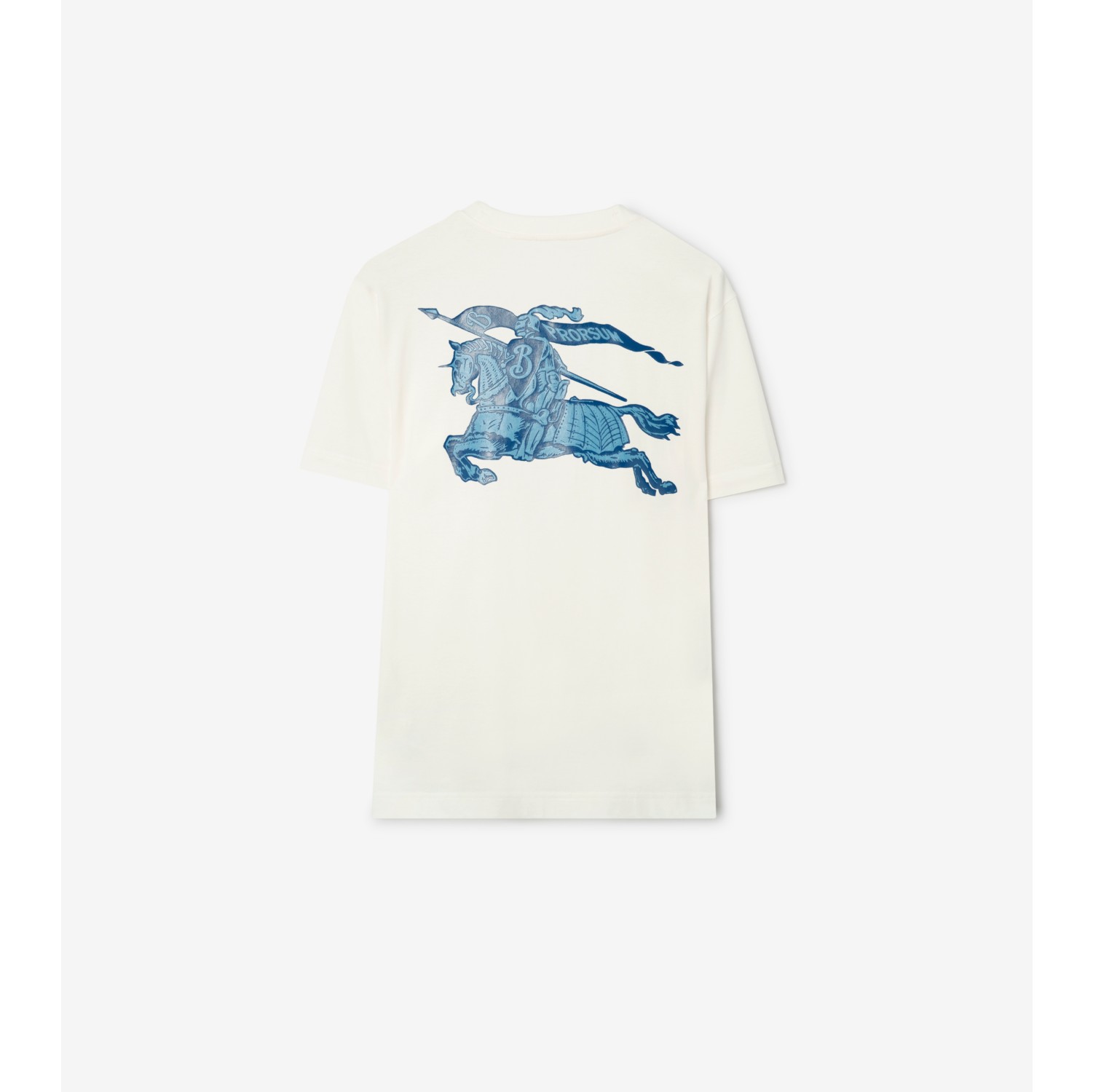 Heritage Logo Cotton T-shirt in Chalk white - Men | Burberry® Official