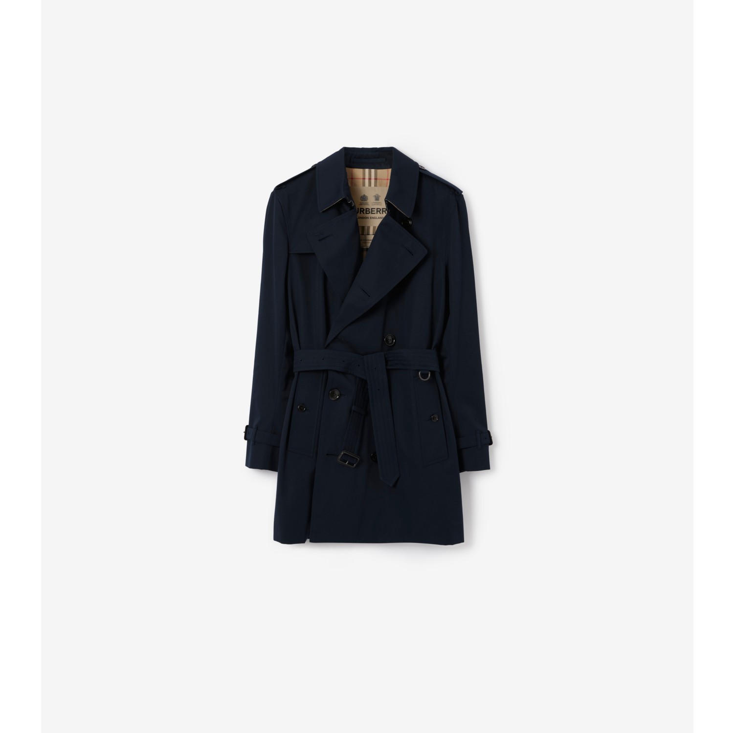 Short Kensington Heritage Trench Coat in Coal Blue - Men - Burberry