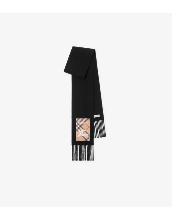 Check Label Cashmere Scarf