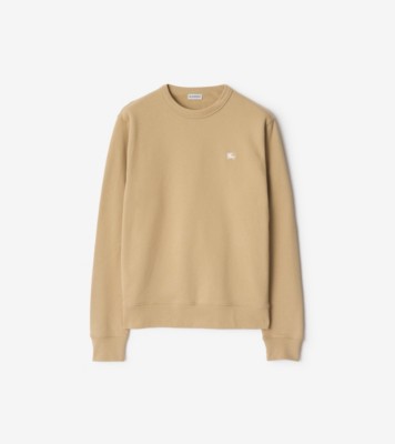 Knight Stamp Cotton Sweatshirt in Flax beige - Men