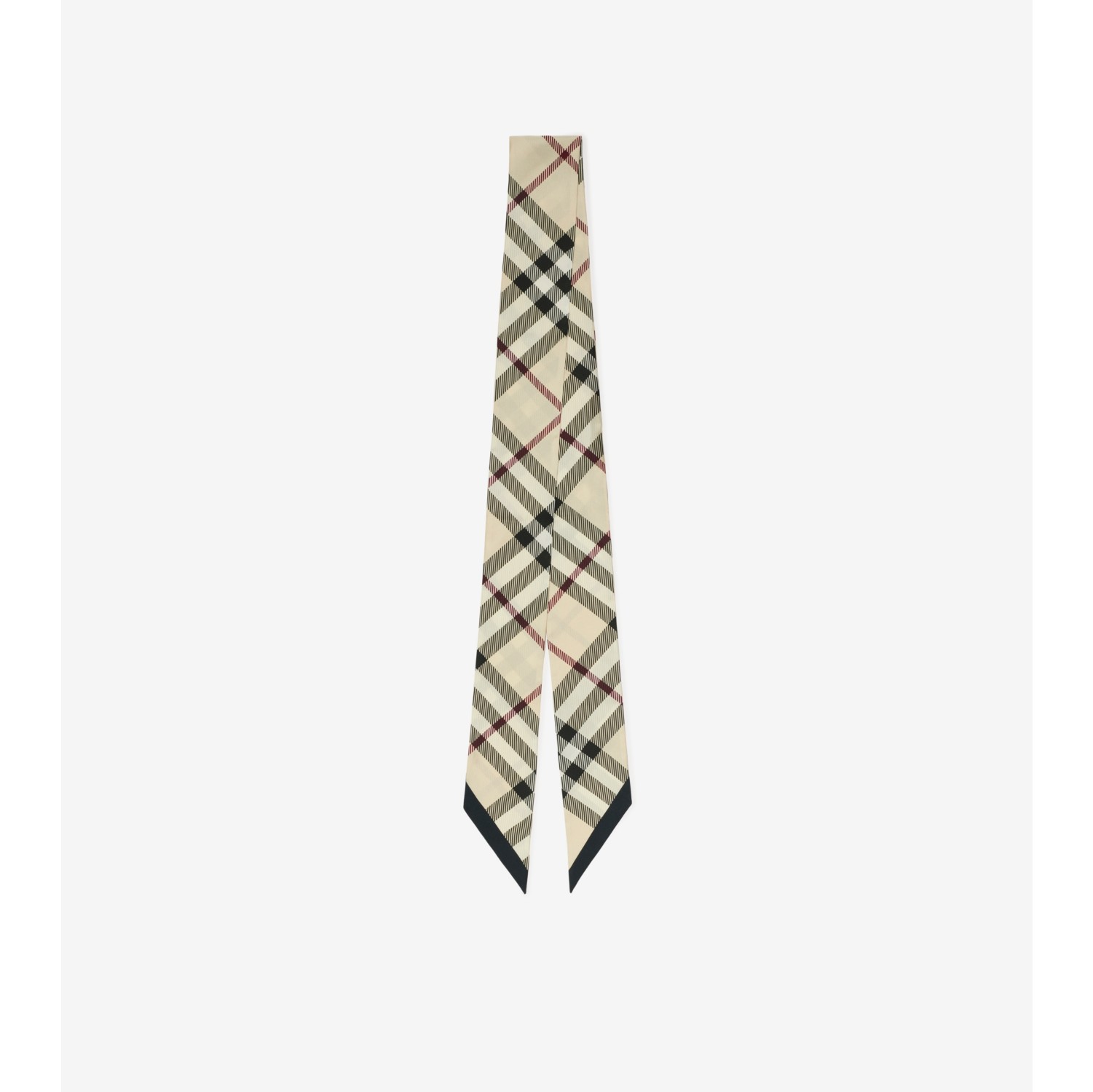 Skinny Check Silk Scarf