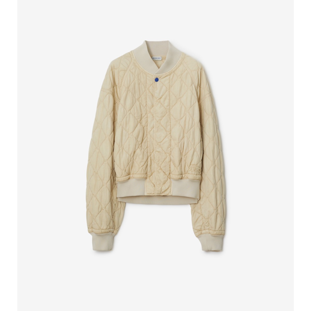 Burberry Quilted Oversized Bomber Jacket In Soap