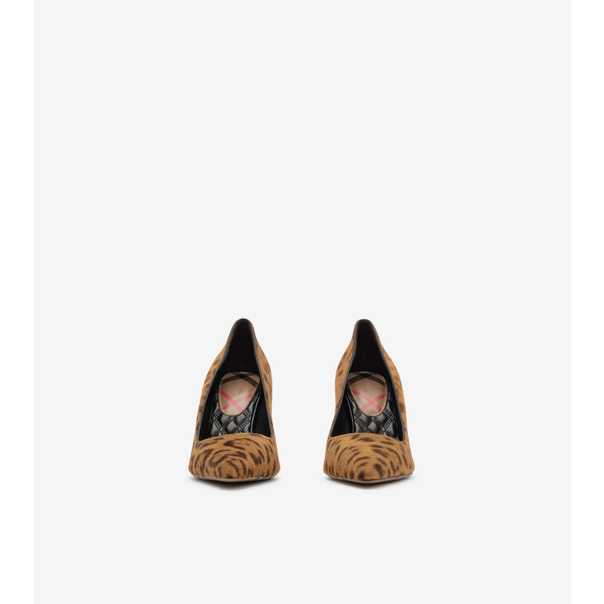  Check Leopard Print Dame High Pumps