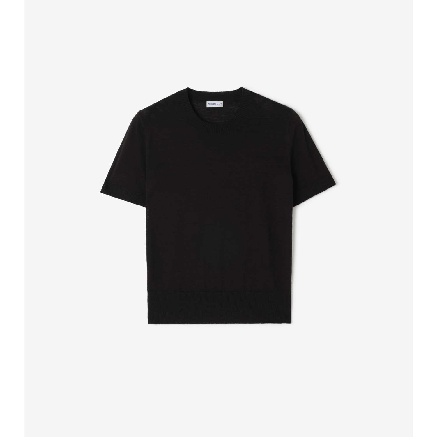 Check Panel Wool Silk Top