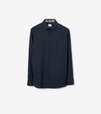 Navy sales burberry shirt