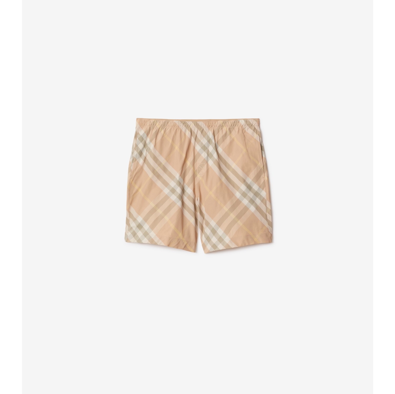 Check Swim Shorts in Flax Men Burberry Official