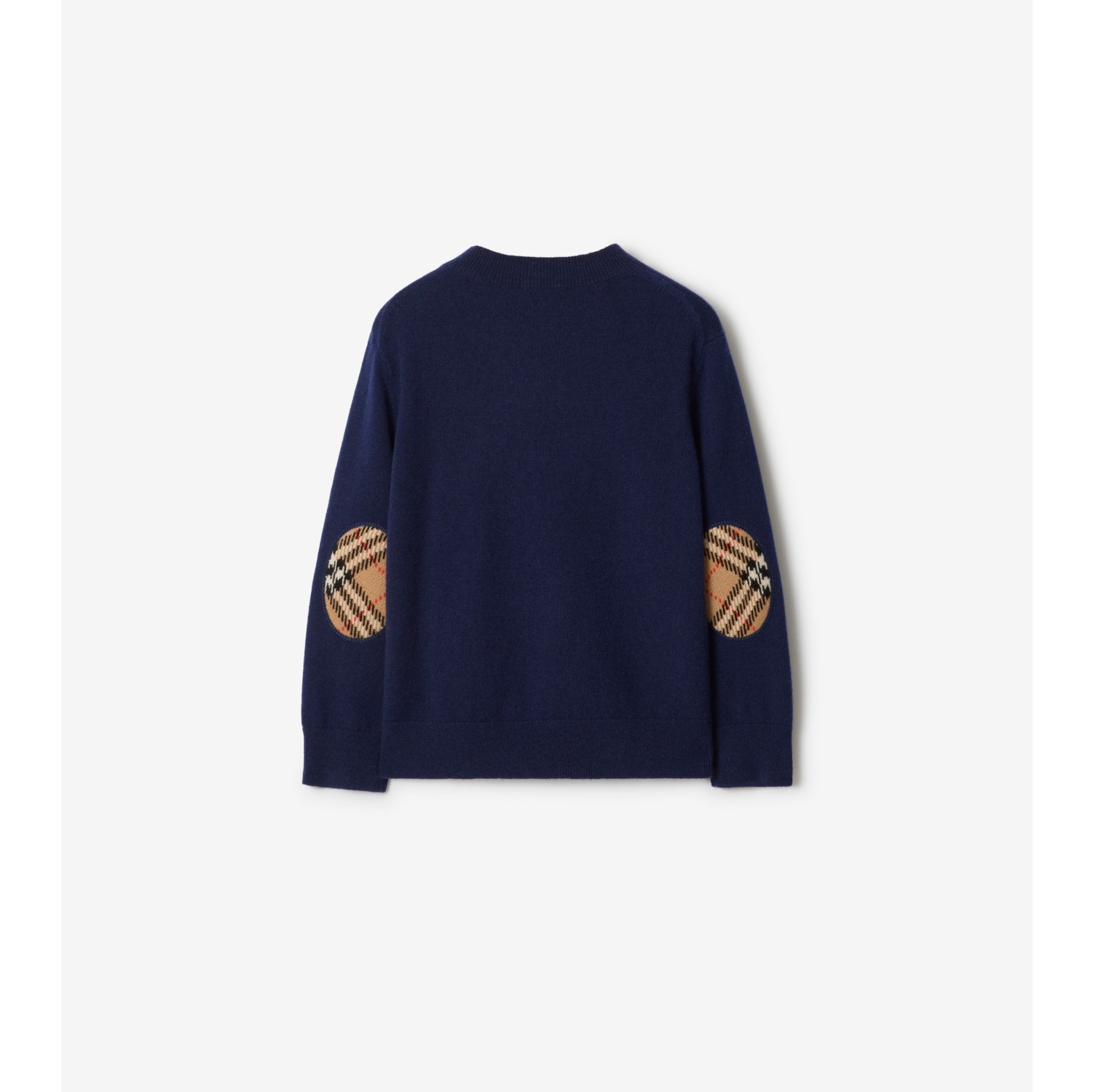 Check Patch Wool Cashmere Sweater