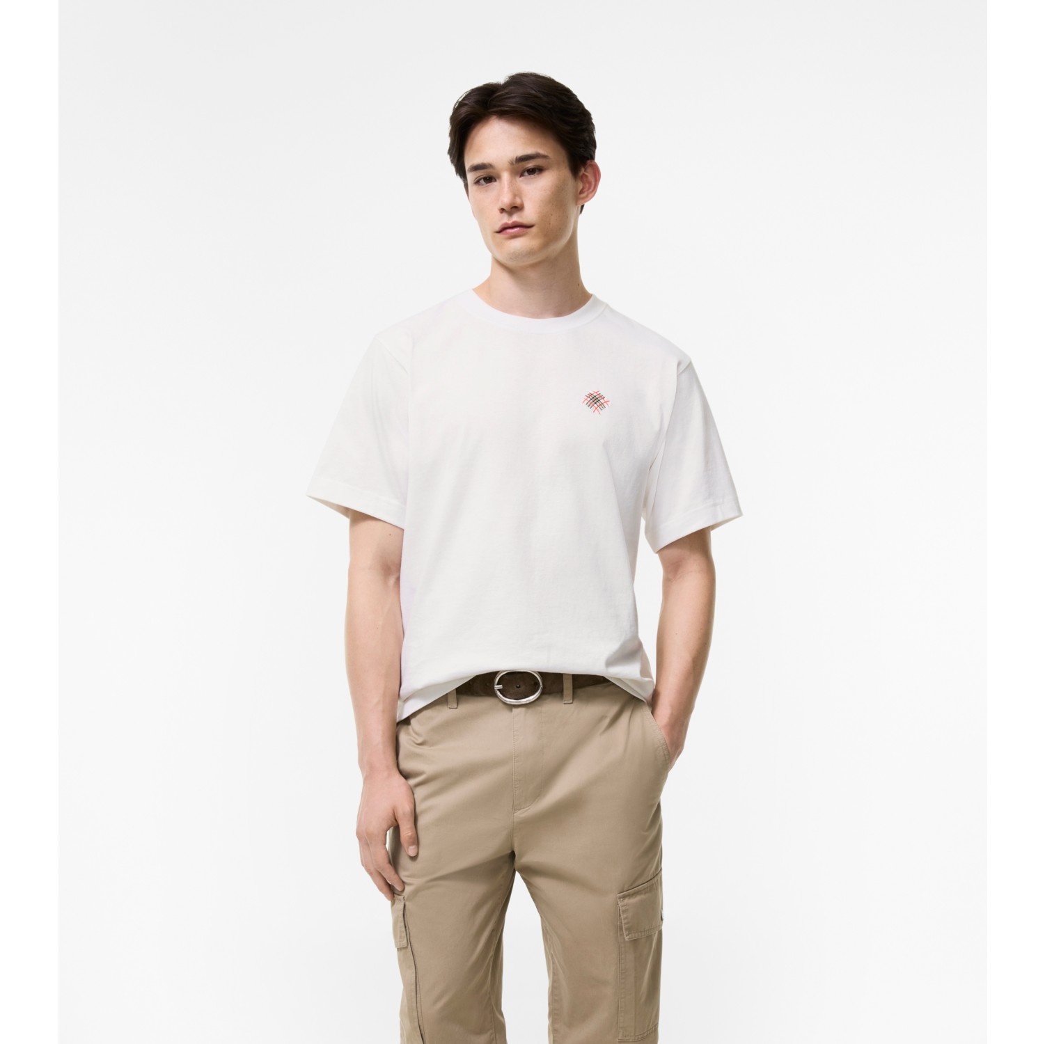 Logo Cotton T-shirt in Chalk white - Men | Burberry® Official