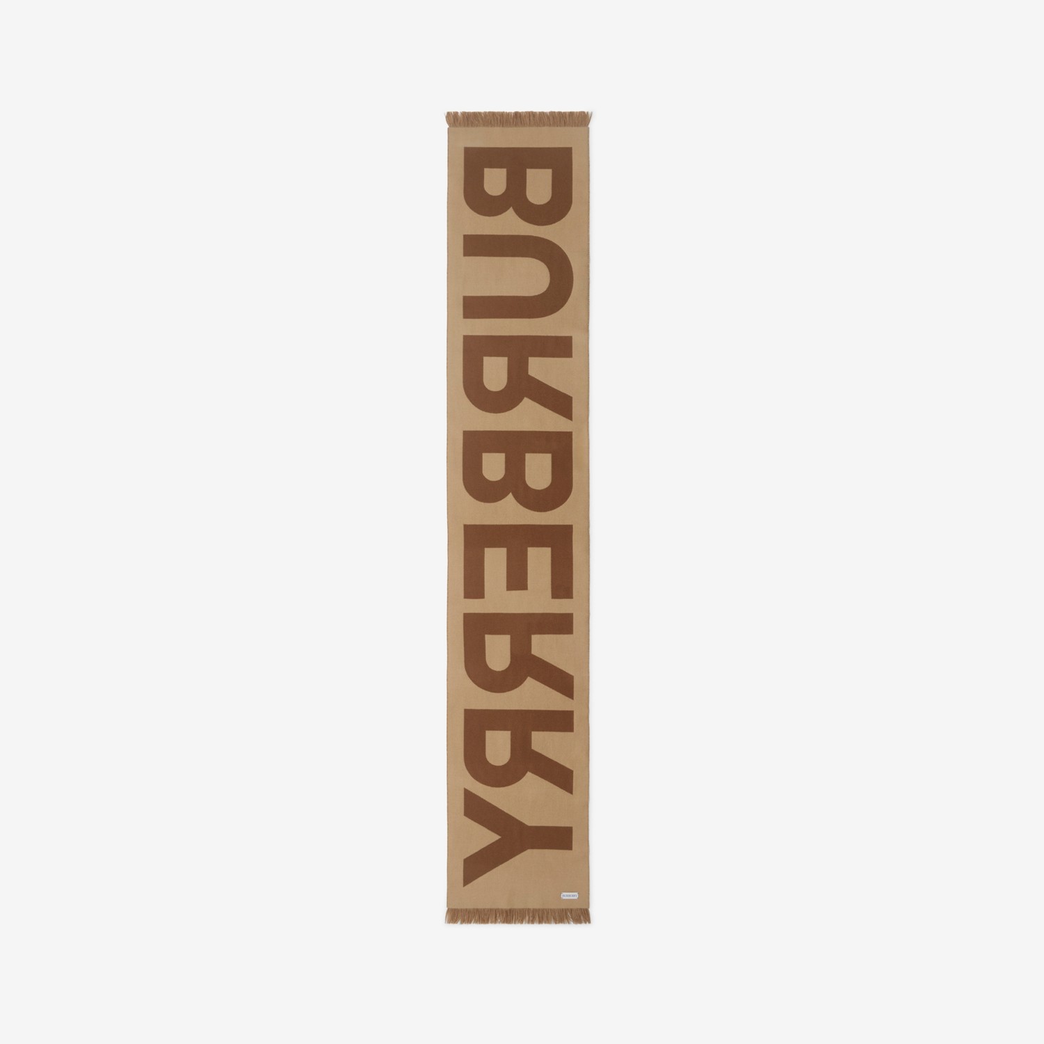 ロゴ ウール ジャカードスカーフ (バーチブラウン) | Burberry ロゴ ウール ジャカードスカーフ (バーチブラウン) | Burberry