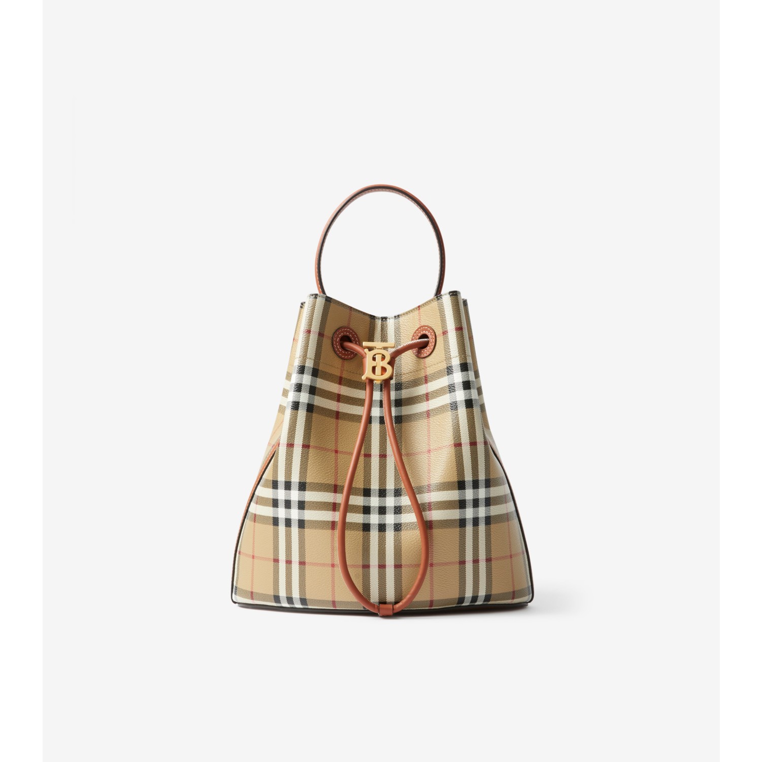 Small TB Bucket Bag in Archive beige briar brown Women Burberry Official