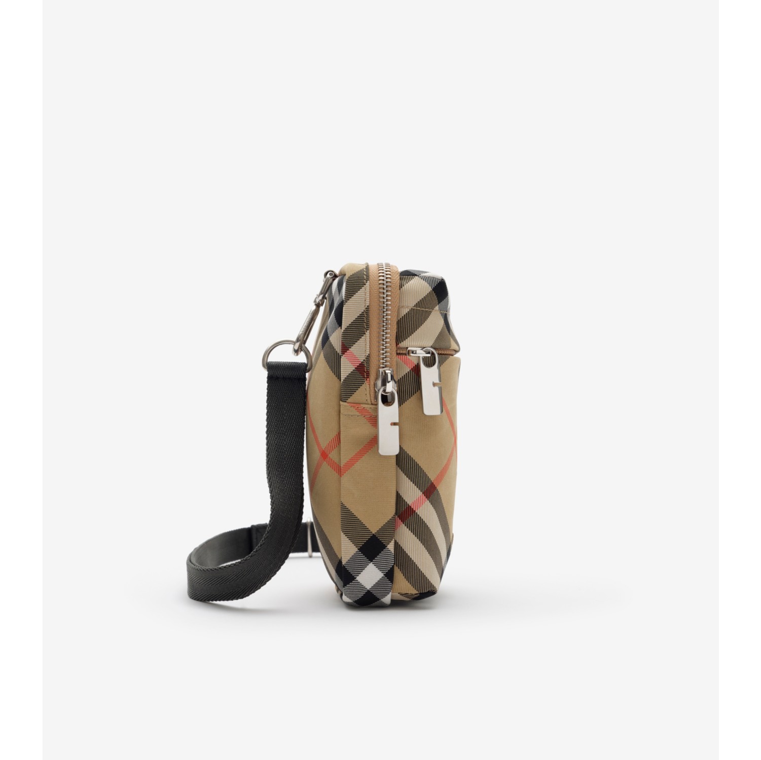 Check Phone Bag in Sand beige - Men, Technical | Burberry® Official