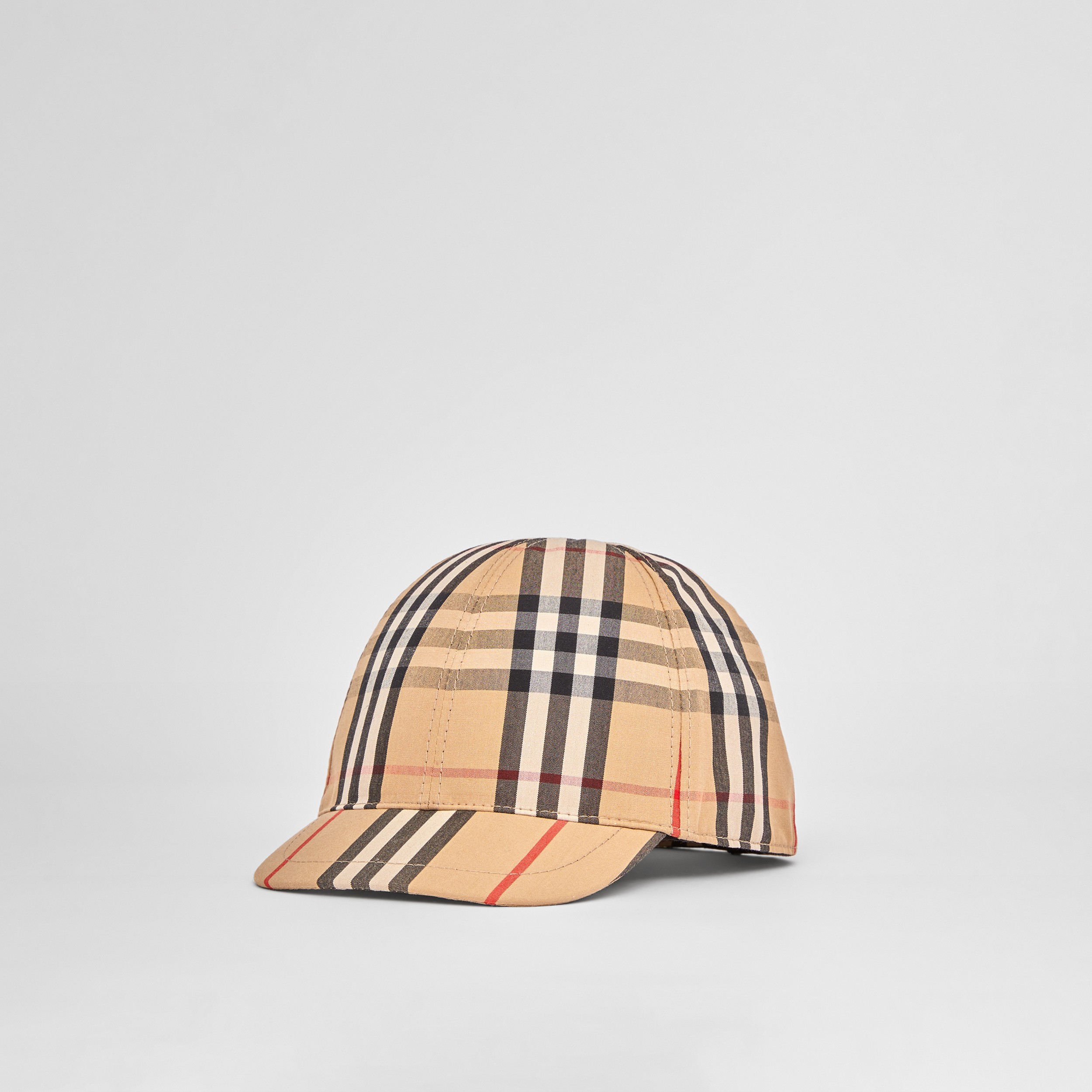 Vintage Check and Icon Stripe Cotton Baseball Cap in Archive Beige - Children | Burberry® Official - 4
