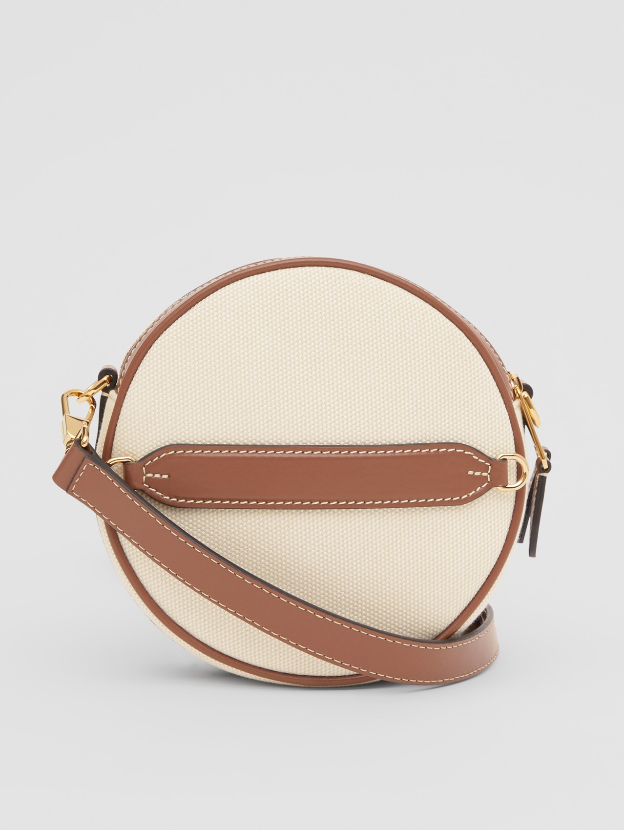 Logo Graphic Canvas and Leather Louise Bag in Natural/tan