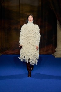 Lina Zhang wearing a Fringed cape