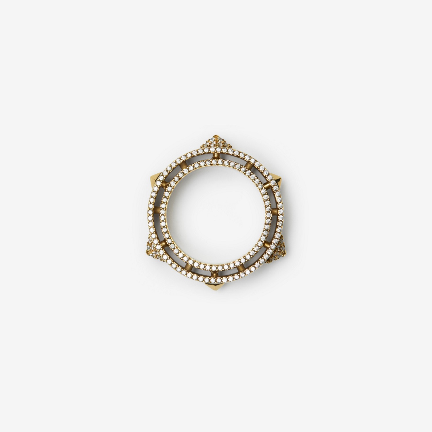 Gold-plated Hollow Ring in Gold/clear | Burberry® Official