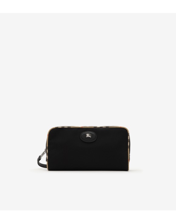 Medium Check Trim Travel Pouch