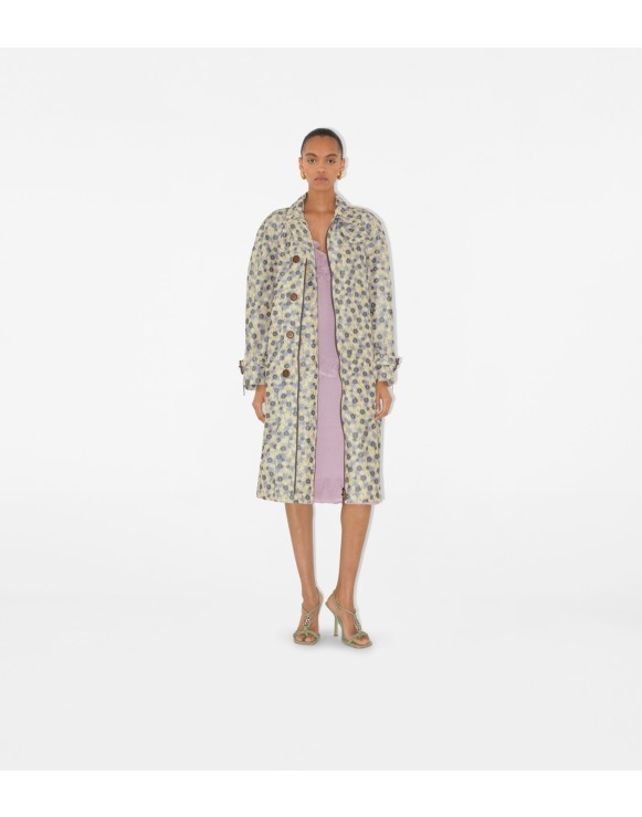 Long Daisy Lightweight Zip Car Coat