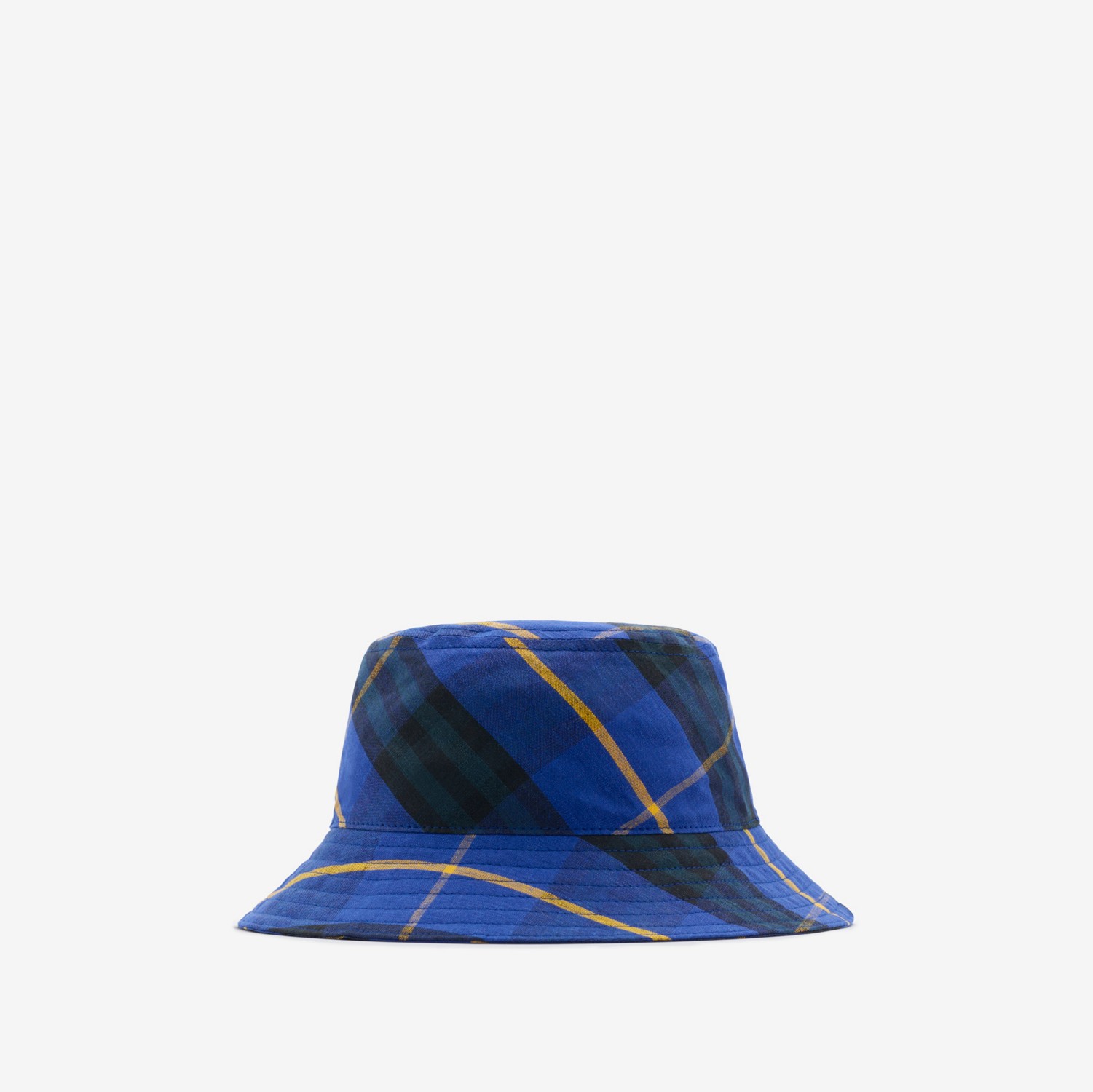 Cappello da pescatore in lino Check