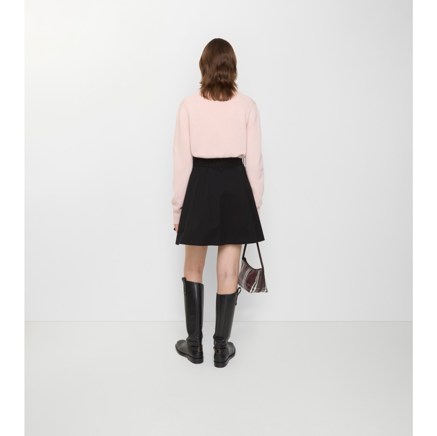 Gabardine Trench Mini Skirt