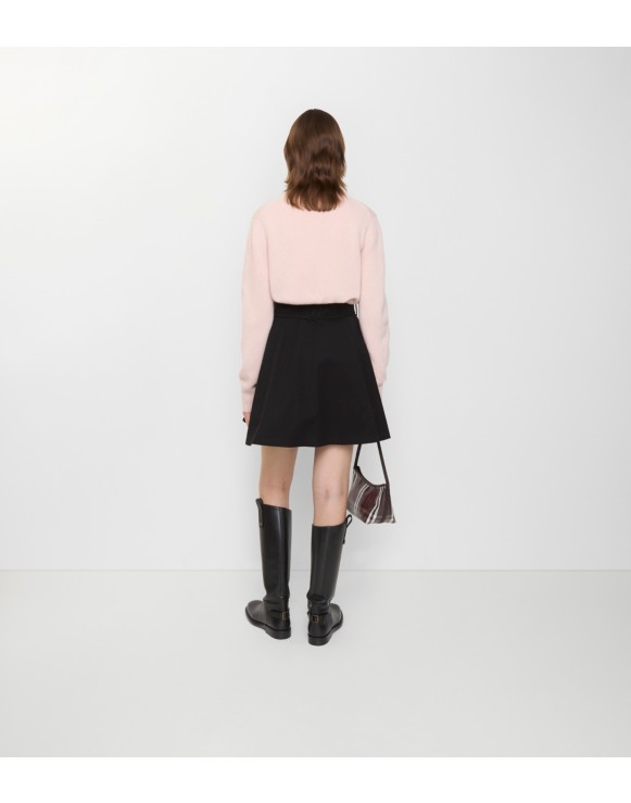 Minijupe trench en gabardine