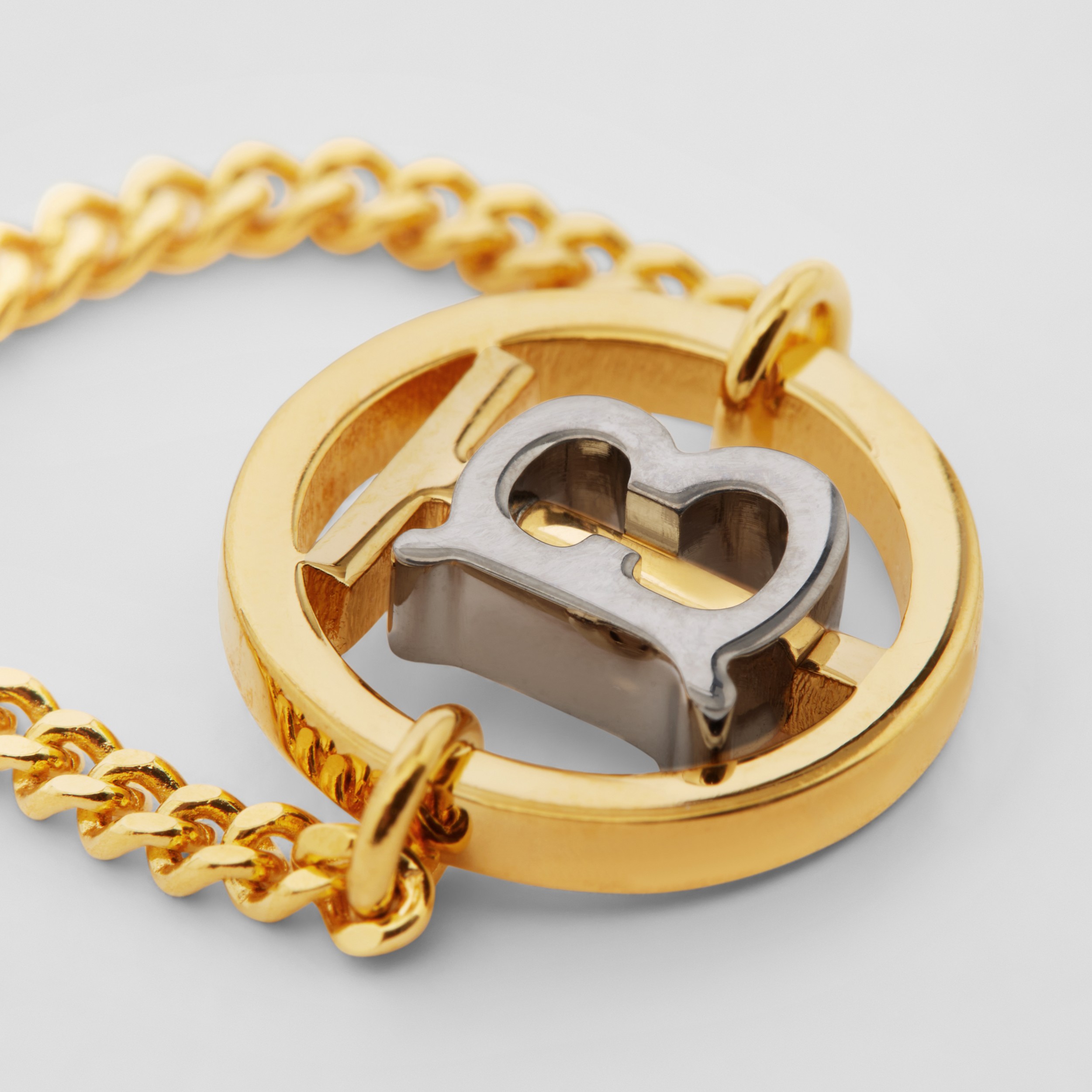 Gold and Palladium-plated Monogram Motif Ring in Light Gold/palladium - Women | Burberry® Official - 2
