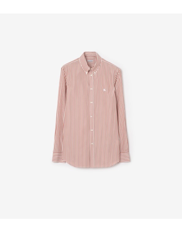 Slim Fit Striped Cotton Shirt