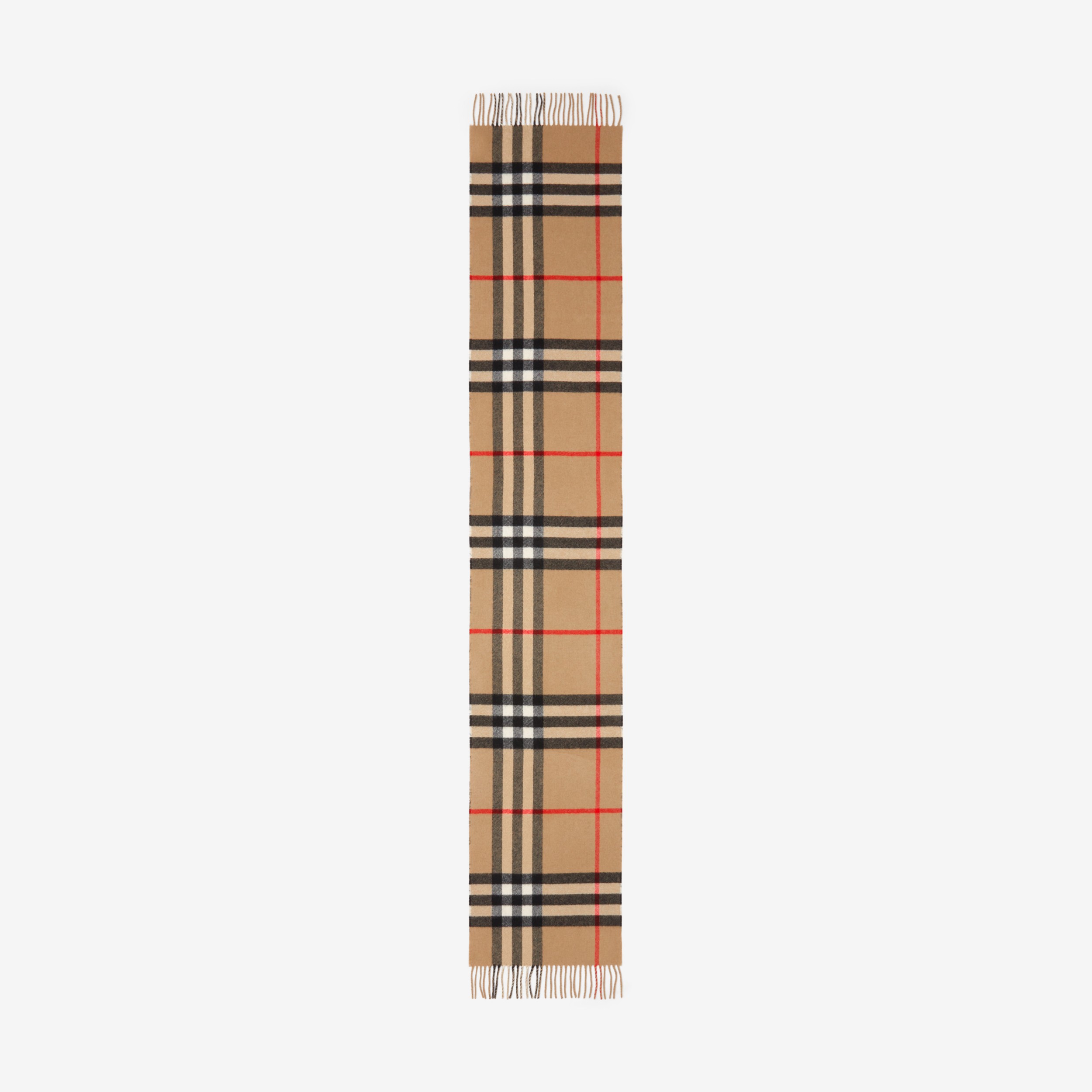 Reversible Check and Monogram Cashmere Scarf in Archive Beige | Burberry® Official - 4