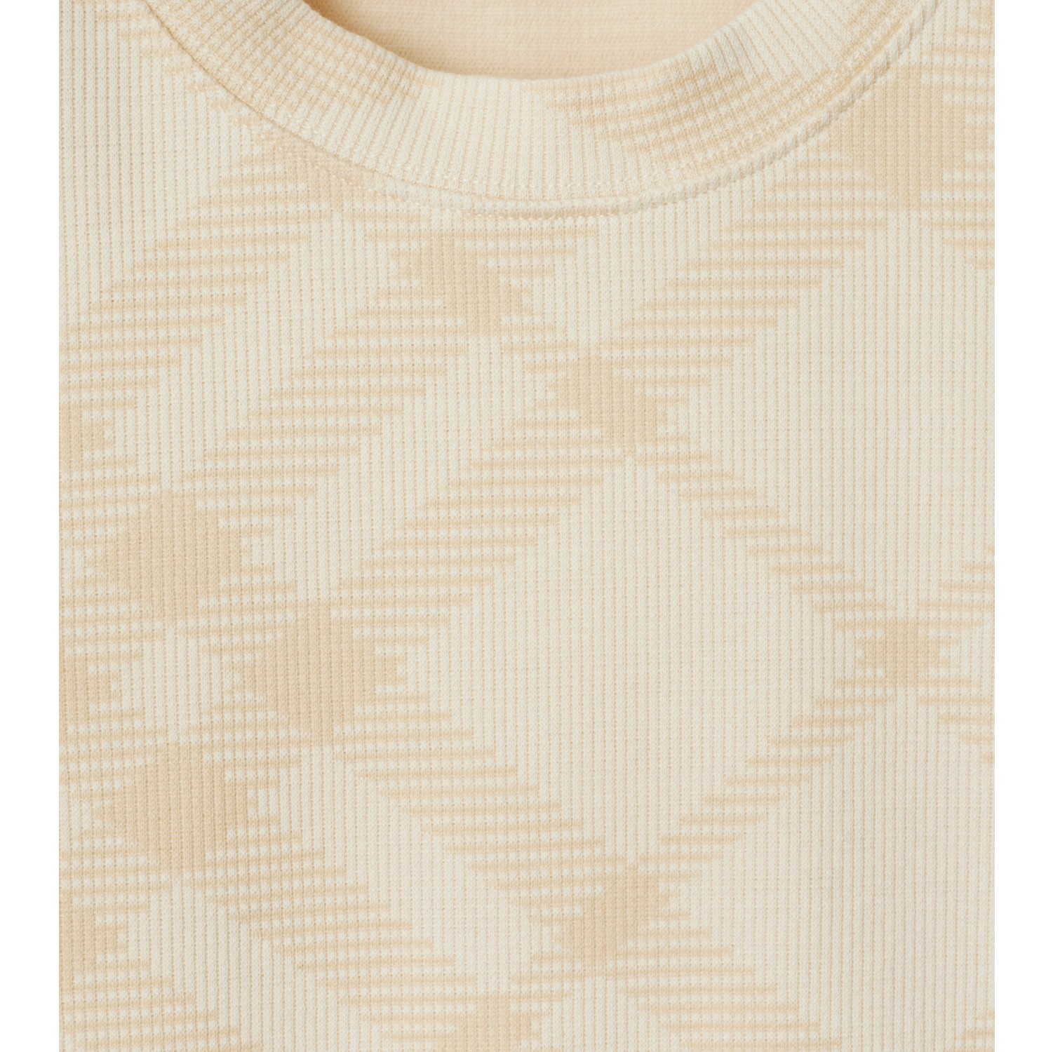 Check Stretch Cotton Blend T-shirt
