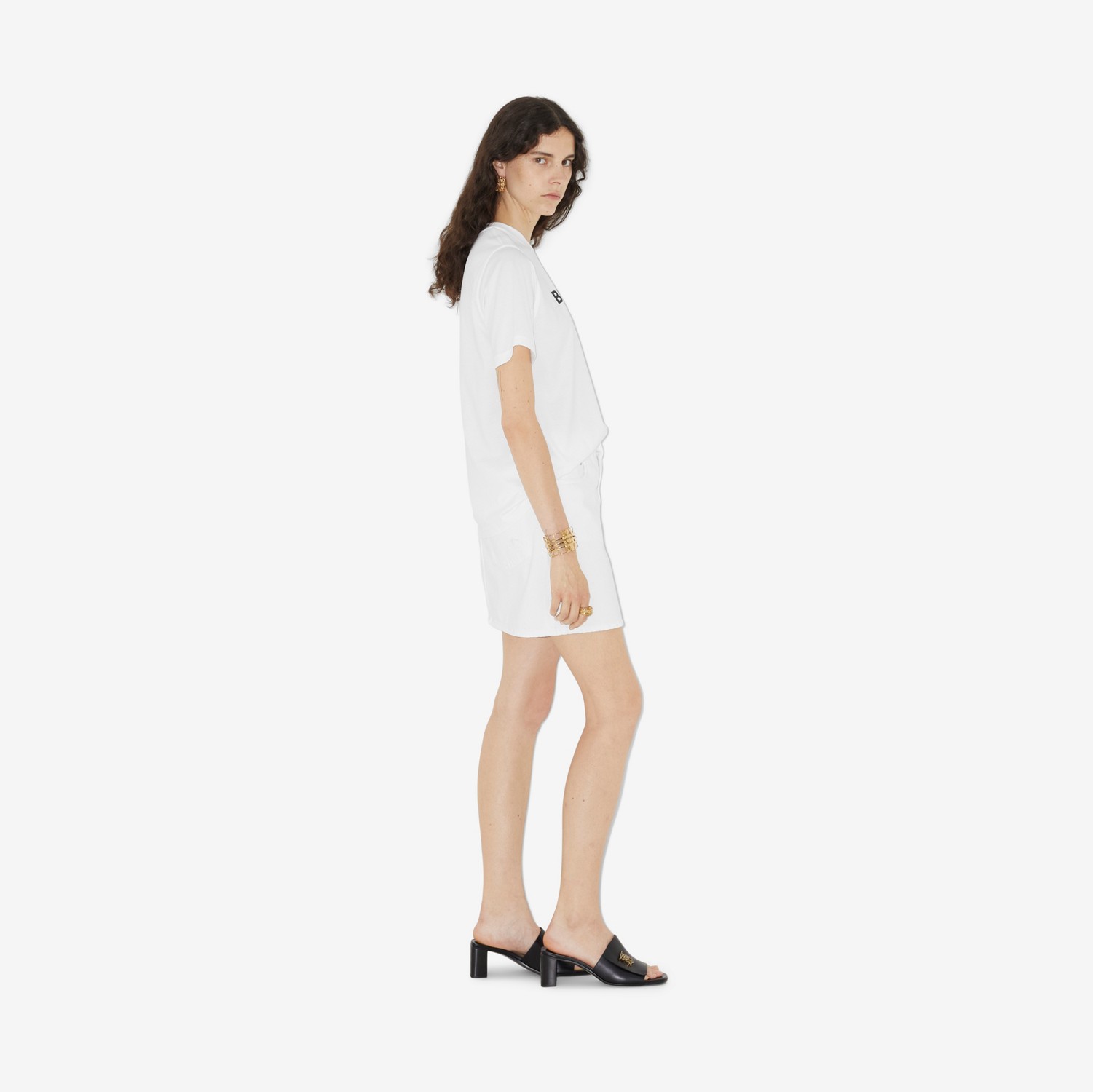 Camiseta con estampado de logotipo (Blanco) - Mujer | Burberry® oficial