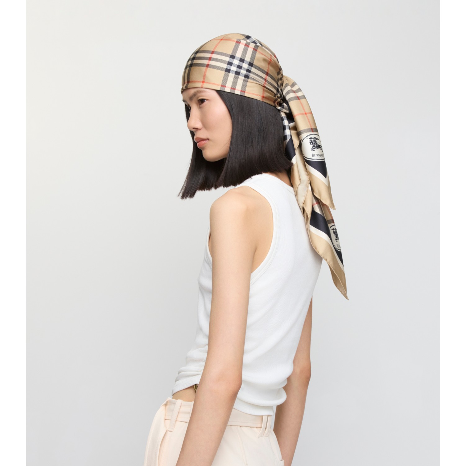 Foulard en soie Check
