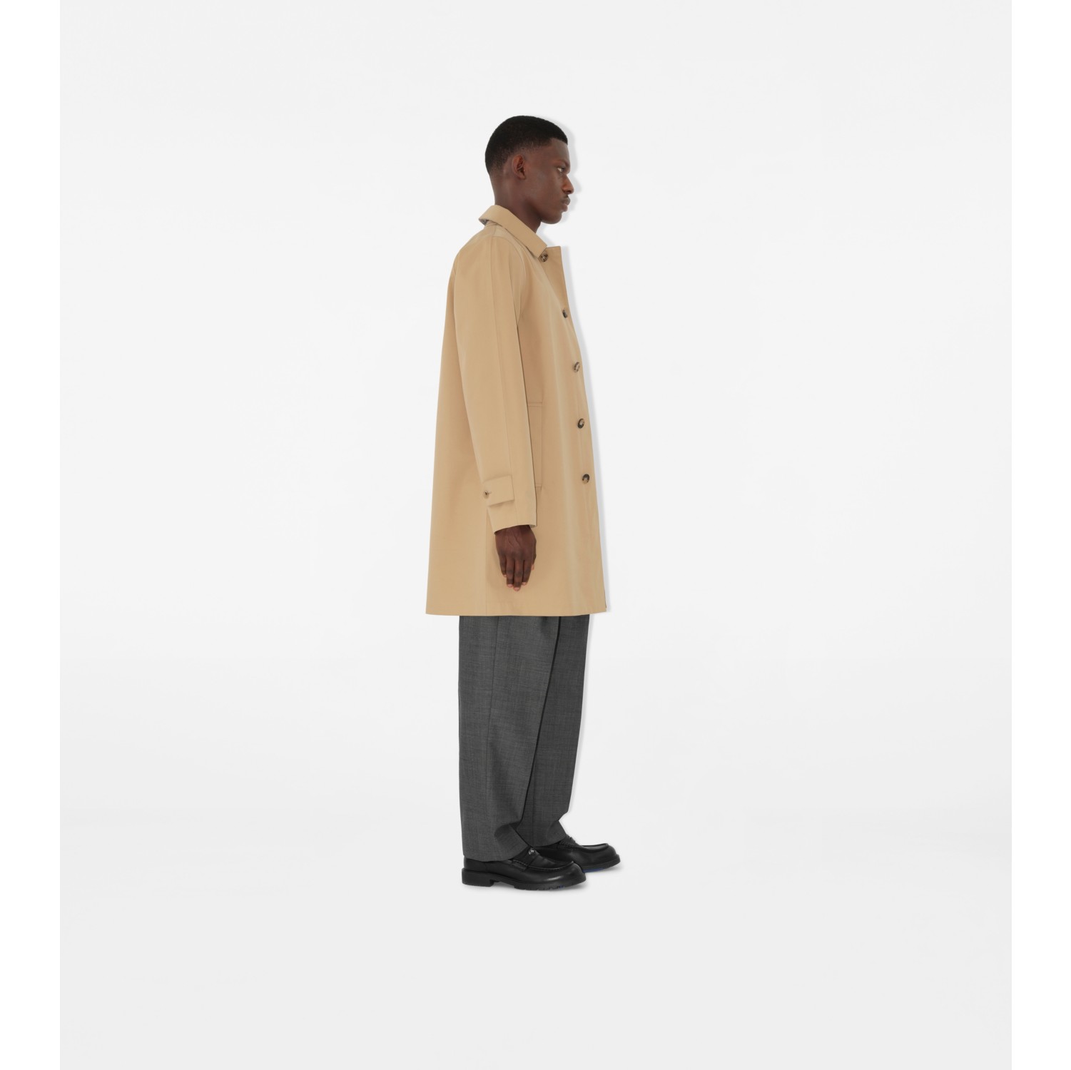 Mid-length Bonded Gabardine Car Coat