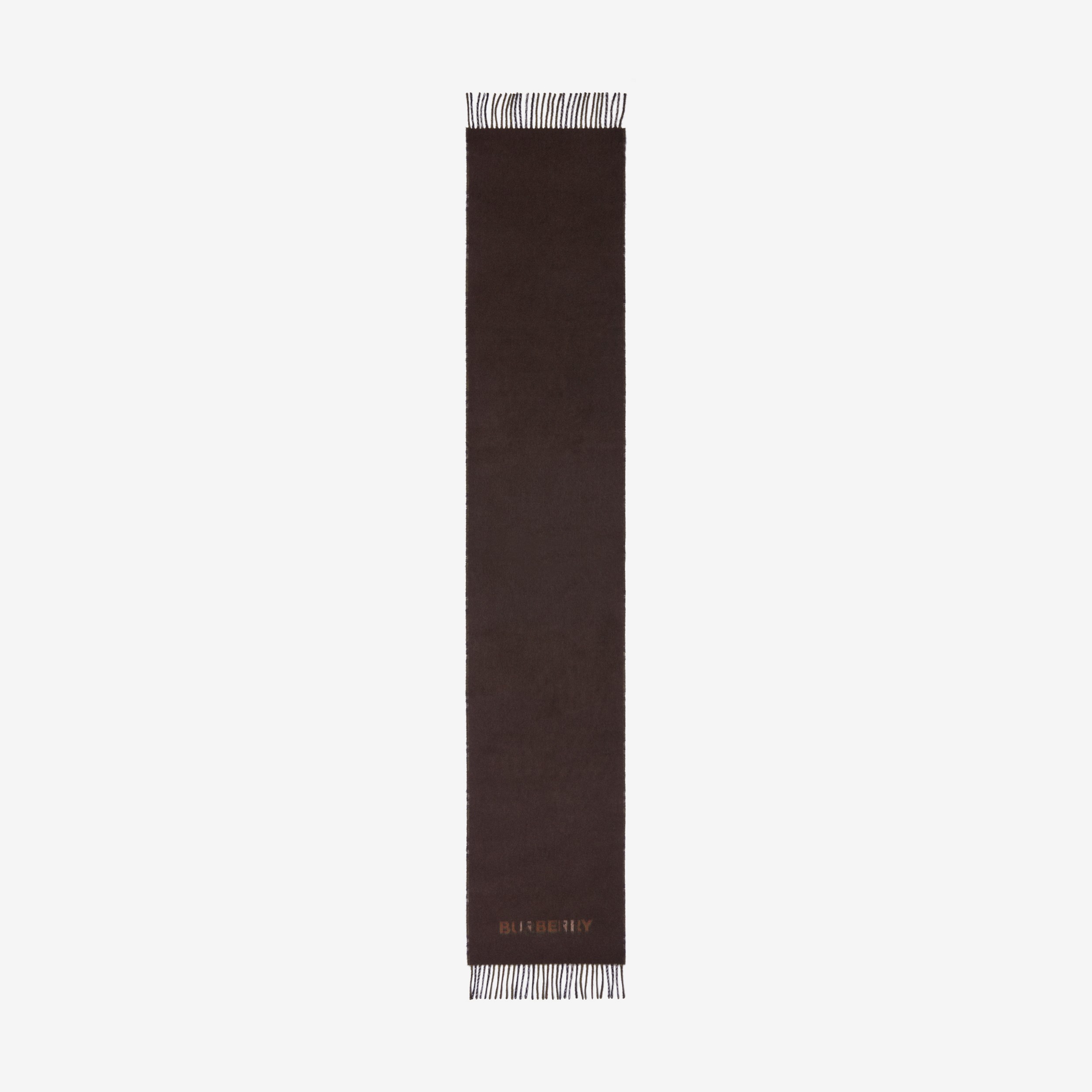 格纹羊绒双面两用围巾 (深桦木棕 / 深褐色) | Burberry® 博柏利官网 - 3